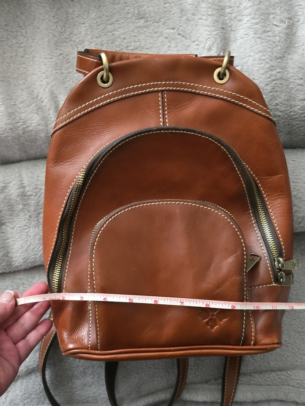 Patricia Nash Brown Leather Backpack Purse - Picture 10 of 11